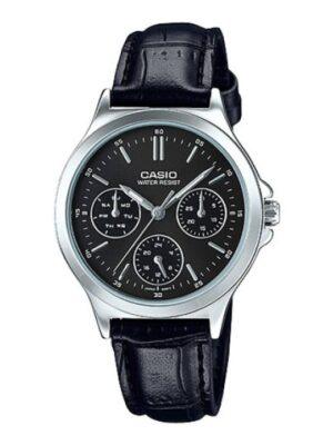 Casio LTP V300L 1A Quartz Leather Watch For Women